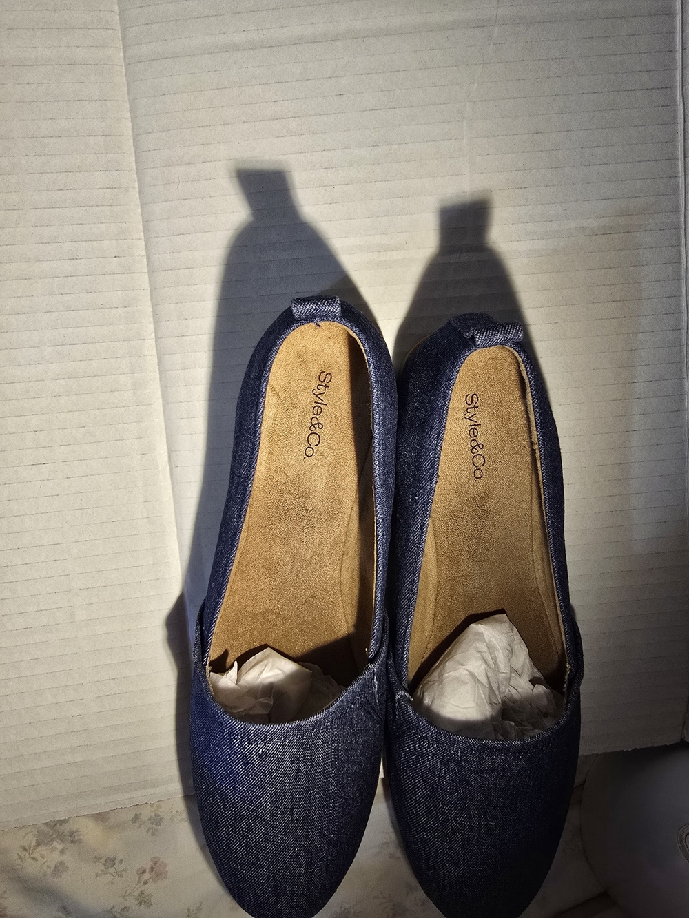 Style & Co Denim Slip On Flats Size 10 Casual Comfort Shoes NWT - Picture 7 of 10